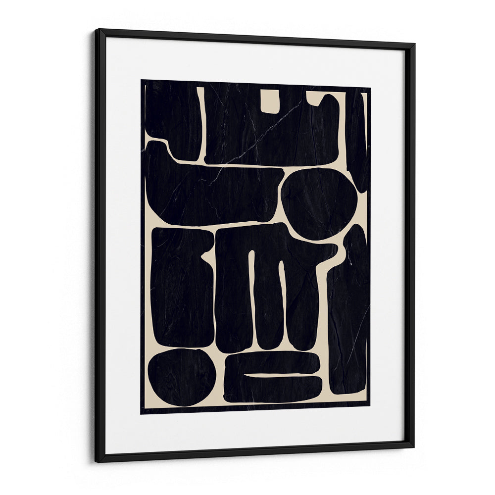 Noir Shapes – Bold Black Abstract Wall Art - XS / Matte Paper / Rolled Art - Nook At You