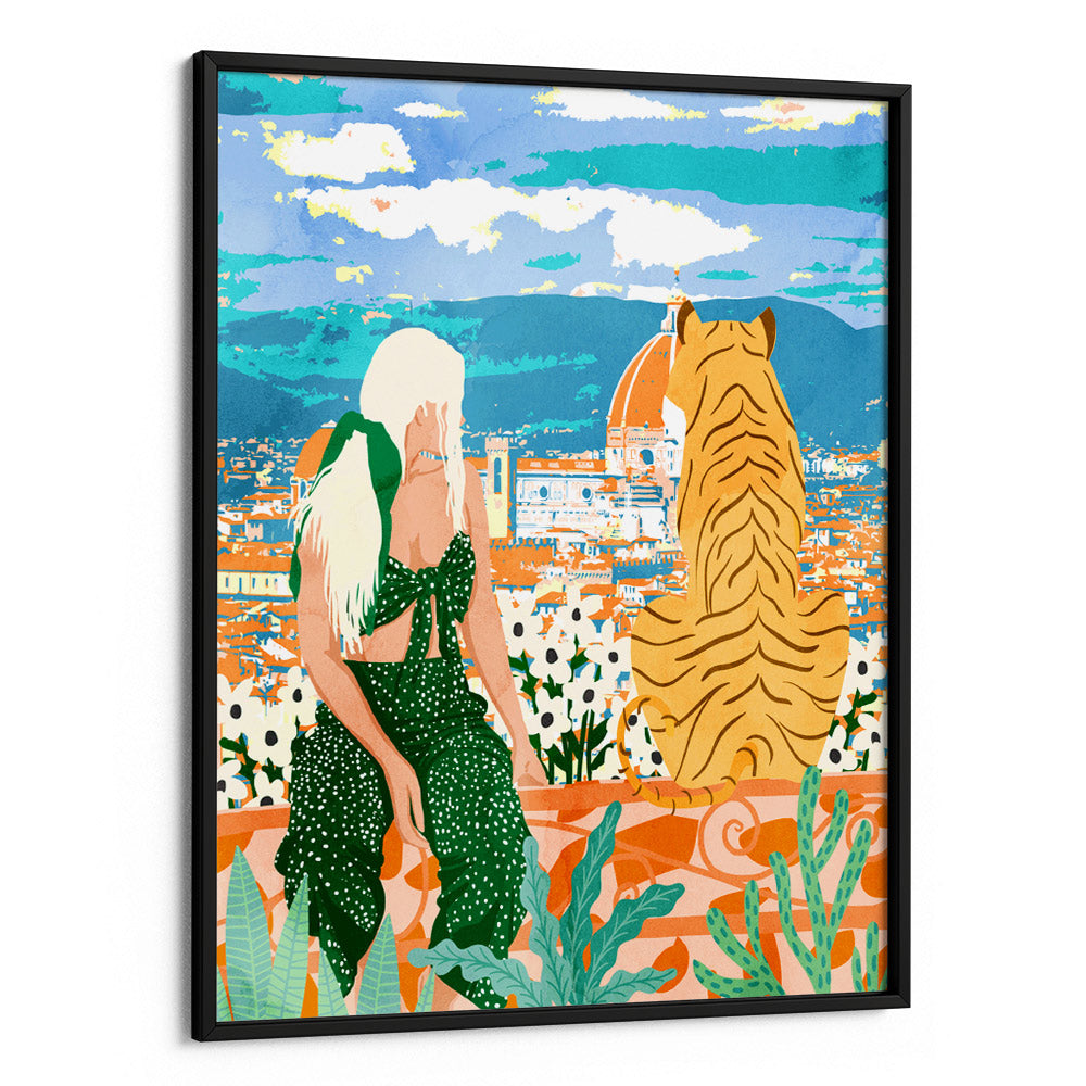 The Italian View Women Illustrations Wall Art - XS / Matte Paper / Rolled Art - Nook At You