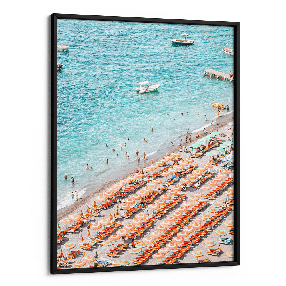Positano Beach Landscape Art Print (Vertical) - XS / Matte Paper / Rolled Art - Nook At You
