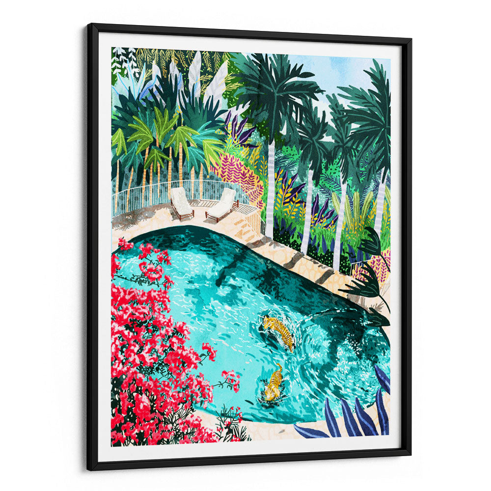 Tiger Tropical Luxury Villa Art Print - 5XL / Canvas / Rolled Art - Nook At You