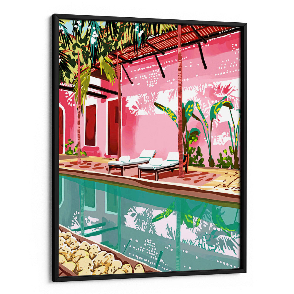 Vacay Villa With Poolside Scene Wall Art Prints - XS / Matte Paper / Rolled Art - Nook At You