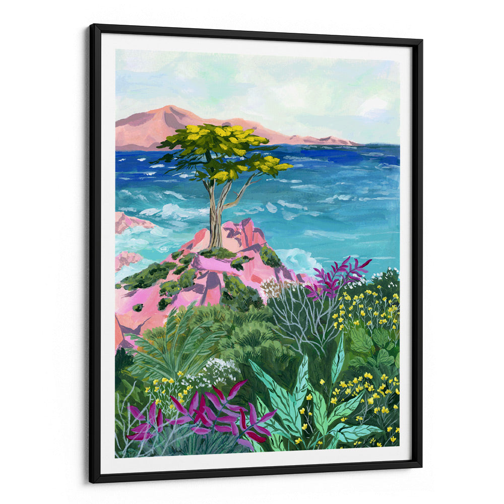 Lone Cypress Coastal Landscape Artwork Painting - XS / Matte Paper / Rolled Art - Nook At You