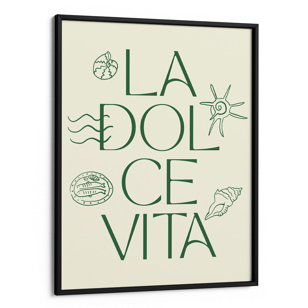 La Dolce Vita Green Canvas Painting - XS / Matte Paper / Rolled Art - Nook At You