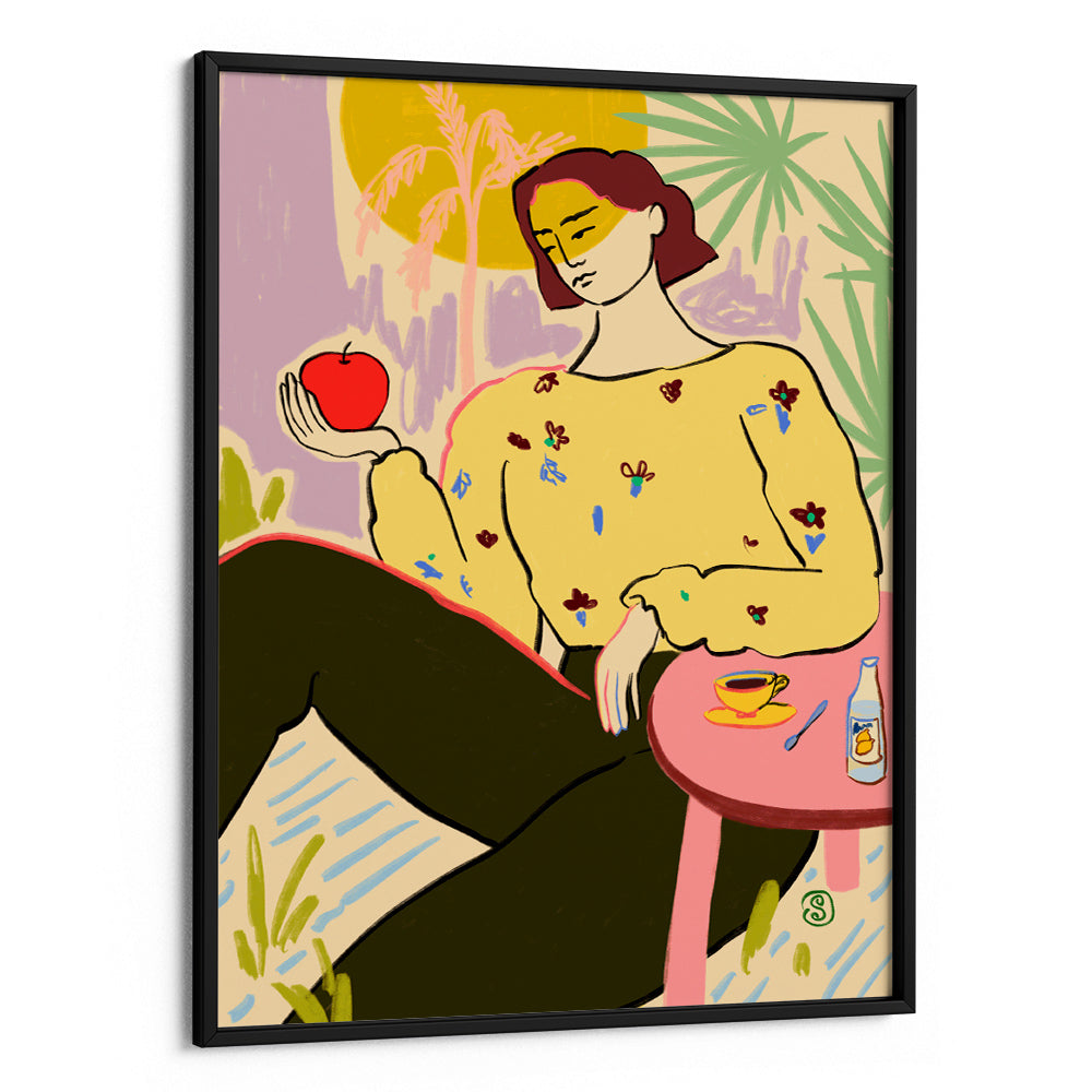 Woman With Apple Canvas Print - 5XL / Canvas / Rolled Art - Nook At You