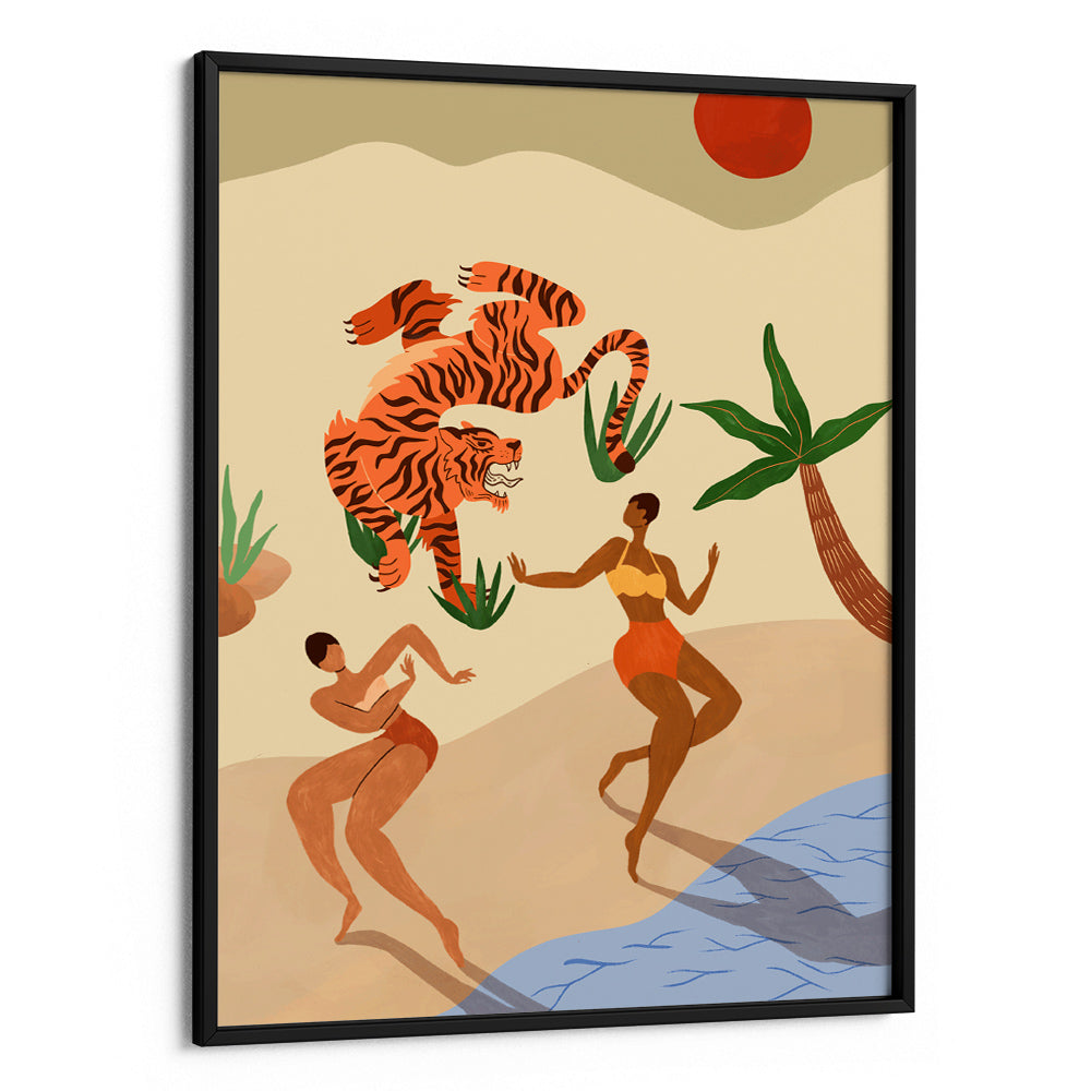 Dancing Tiger Aesthetic Boho Art - XS / Matte Paper / Rolled Art - Nook At You