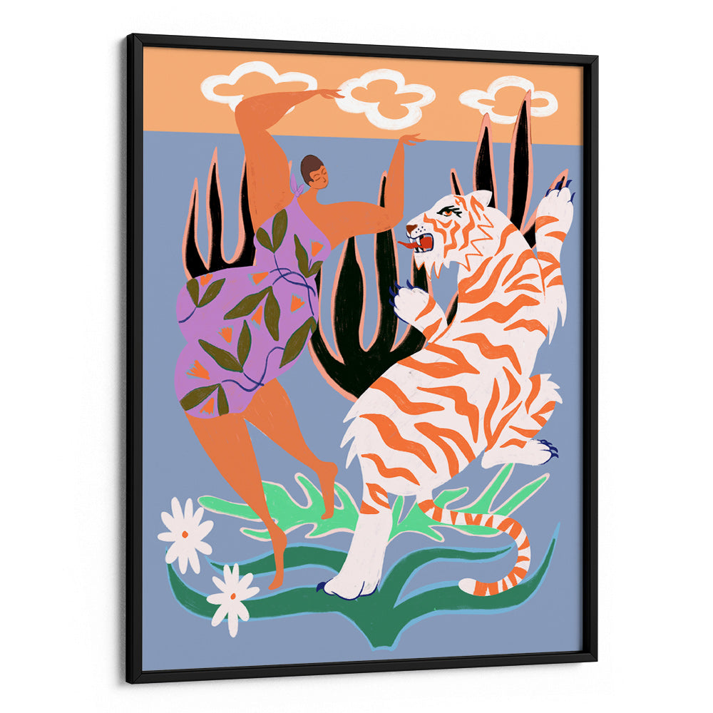 Dance with a Tiger 2 Art Print - 5XL / Canvas / Rolled Art - Nook At You