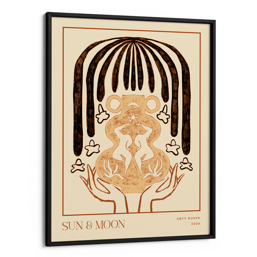 Sun & Moon Boho Artwork - XS / Matte Paper / Rolled Art - Nook At You