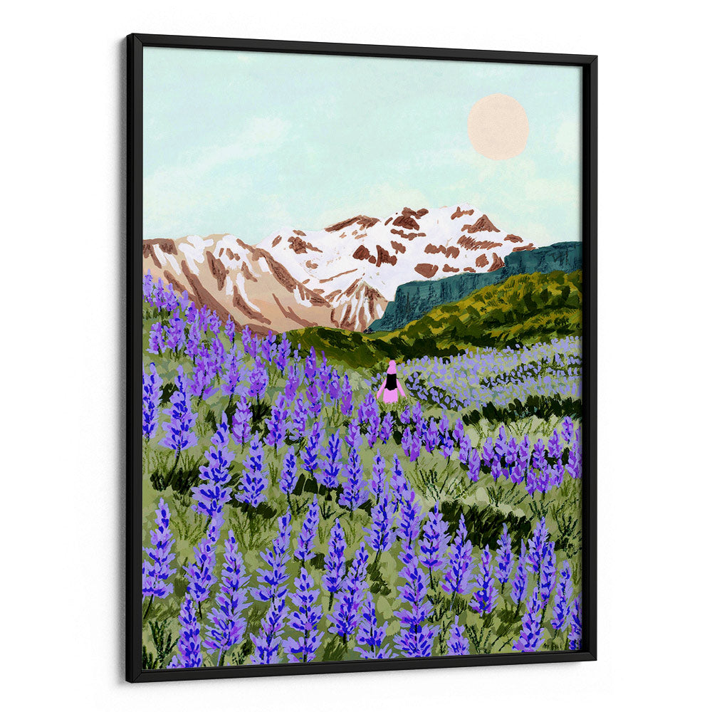 Lupine Landscape Painting - XS / Matte Paper / Rolled Art - Nook At You