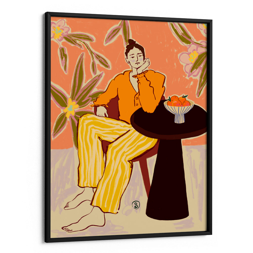 Woman With Oranges Boho Wall Art - 5XL / Canvas / Rolled Art - Nook At You