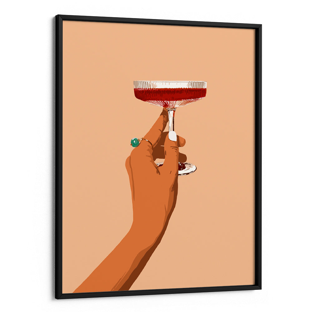 A Hand Holding A Glass Of Red Wine Art Print - XS / Matte Paper / Rolled Art - Nook At You