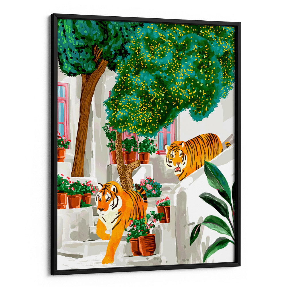 Tiger Tropical Luxury Villa Art Print - XS / Matte Paper / Rolled Art - Nook At You