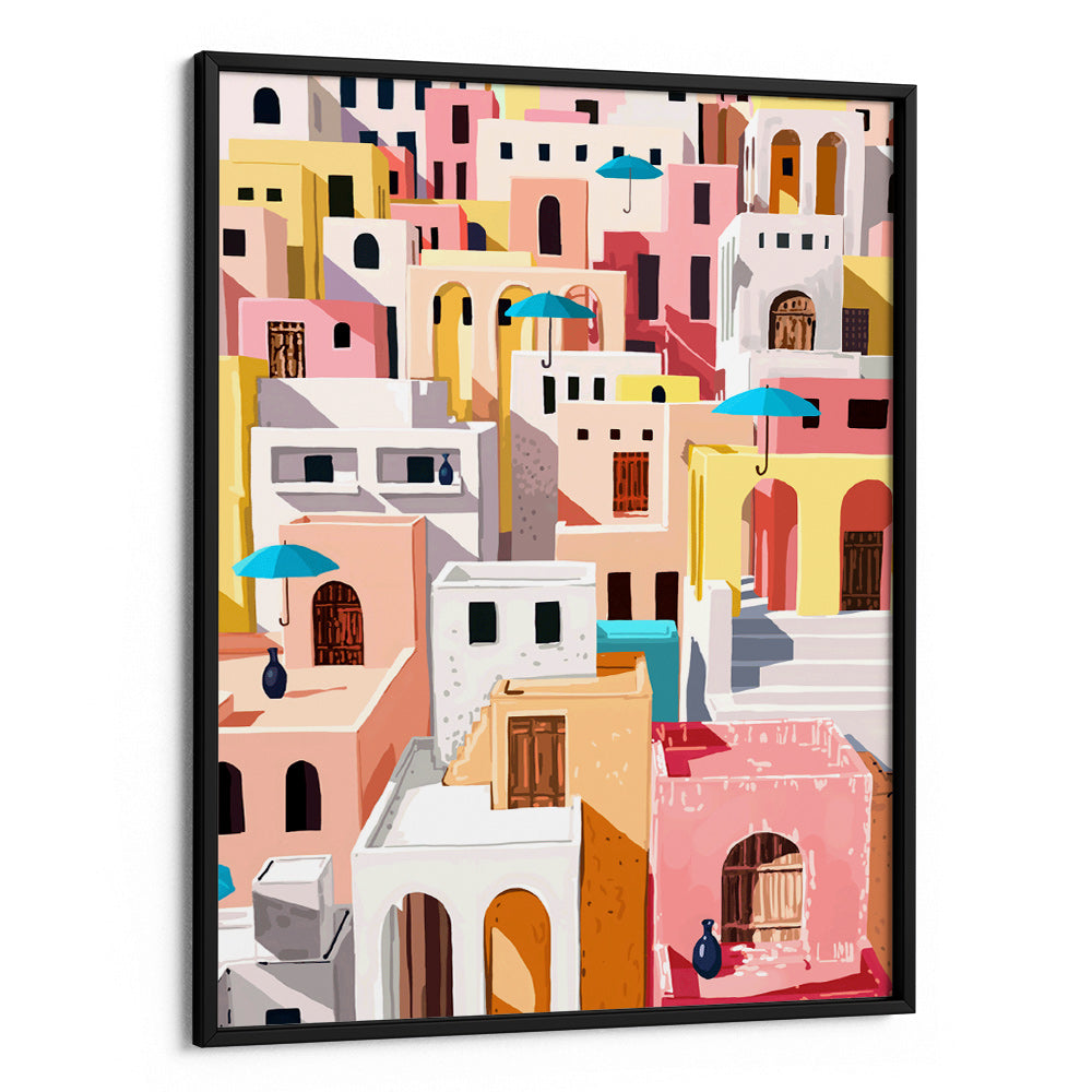 Pastel Cityscape Canvas Painting - XS / Matte Paper / Rolled Art - Nook At You