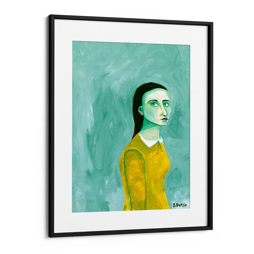 Lady in the Yellow Dress Women Illustration - XS / Matte Paper / Rolled Art - Nook At You