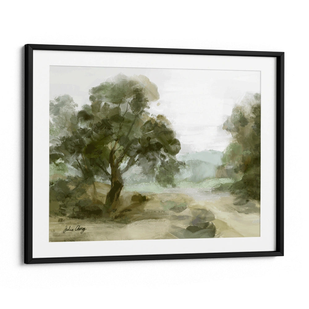 Misty Valley Path Landscape Painting - XS / Matte Paper / Rolled Art - Nook At You