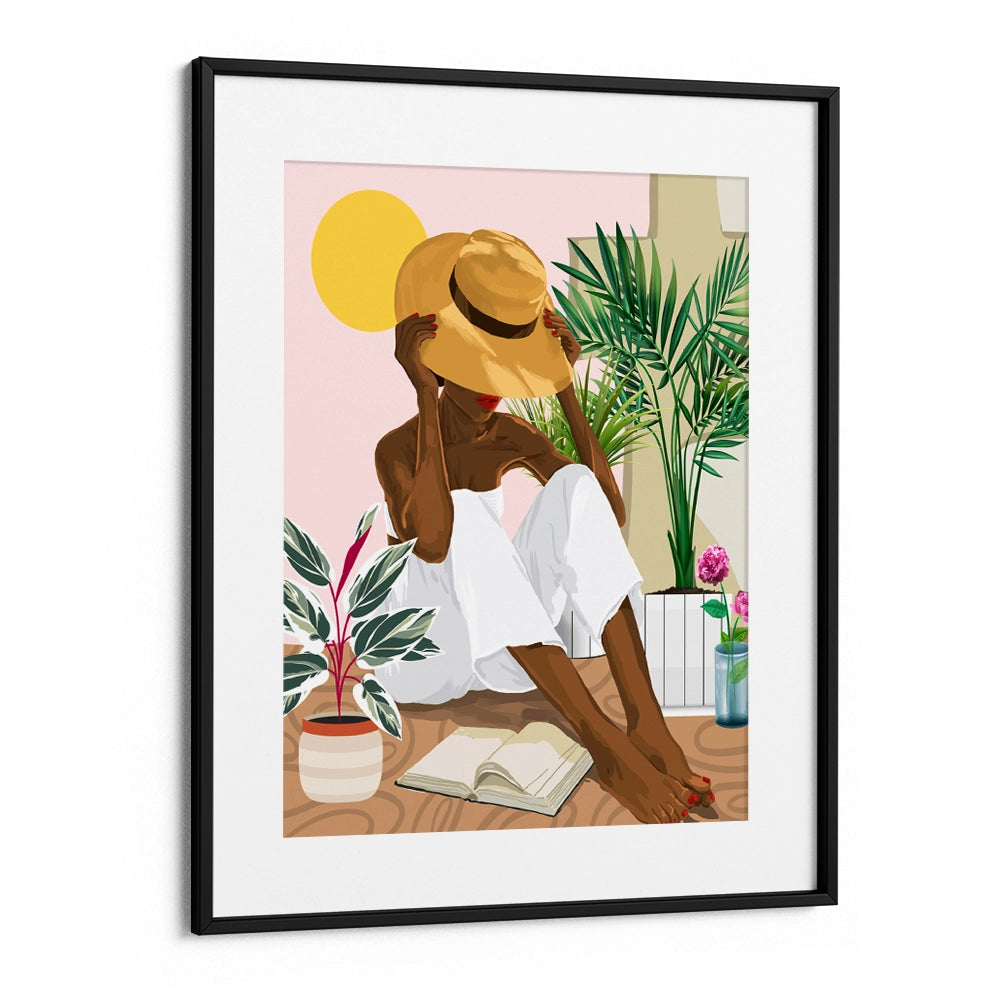 Summer Reading Women Illustration Painting - XS / Matte Paper / Rolled Art - Nook At You