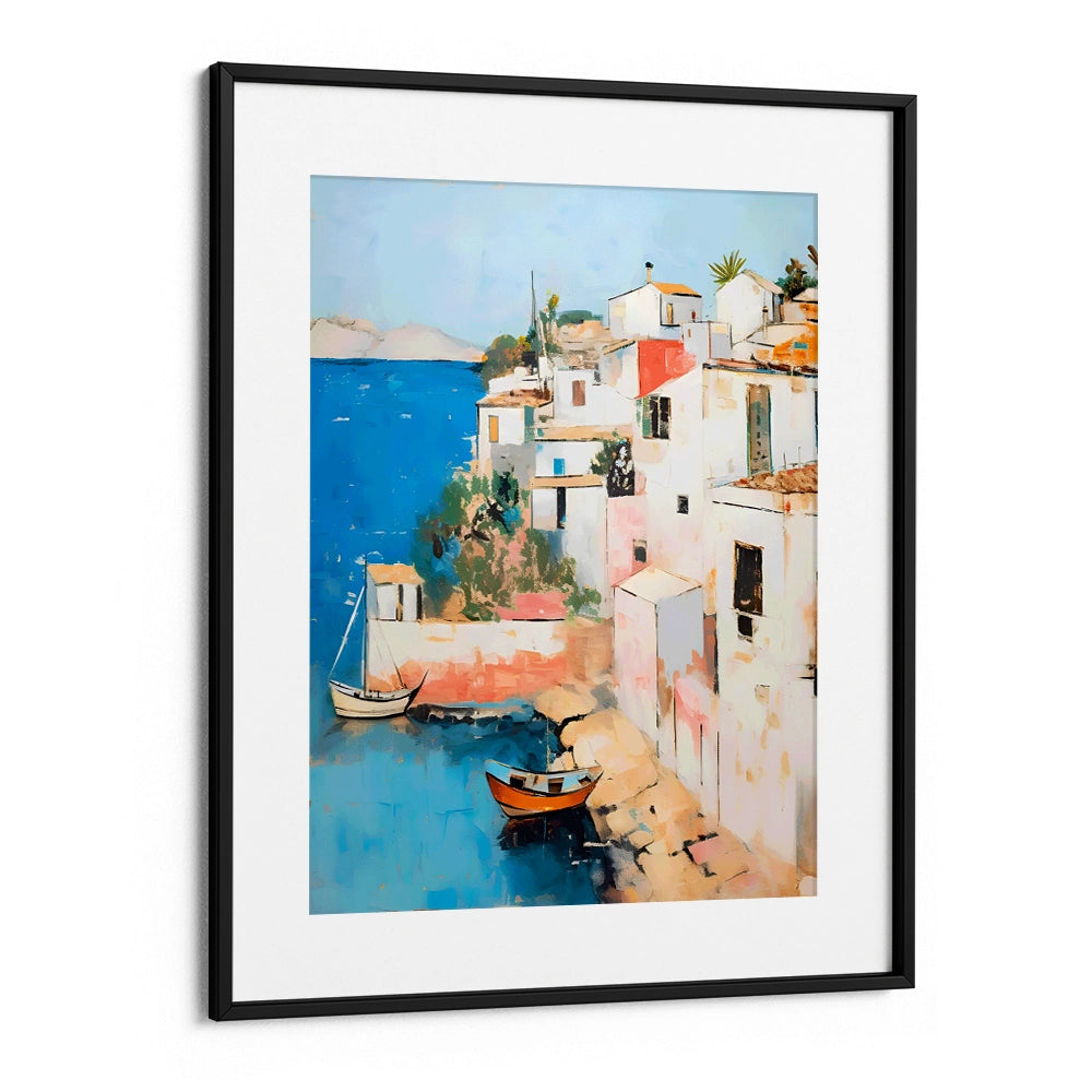 Town By the Sea Landscape Wall Art - XS / Matte Paper / Rolled Art - Nook At You