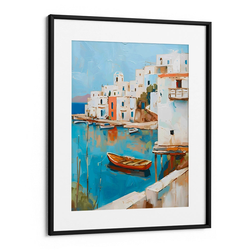 Village By The Sea Landscape Canvas Art Print - XS / Matte Paper / Rolled Art - Nook At You