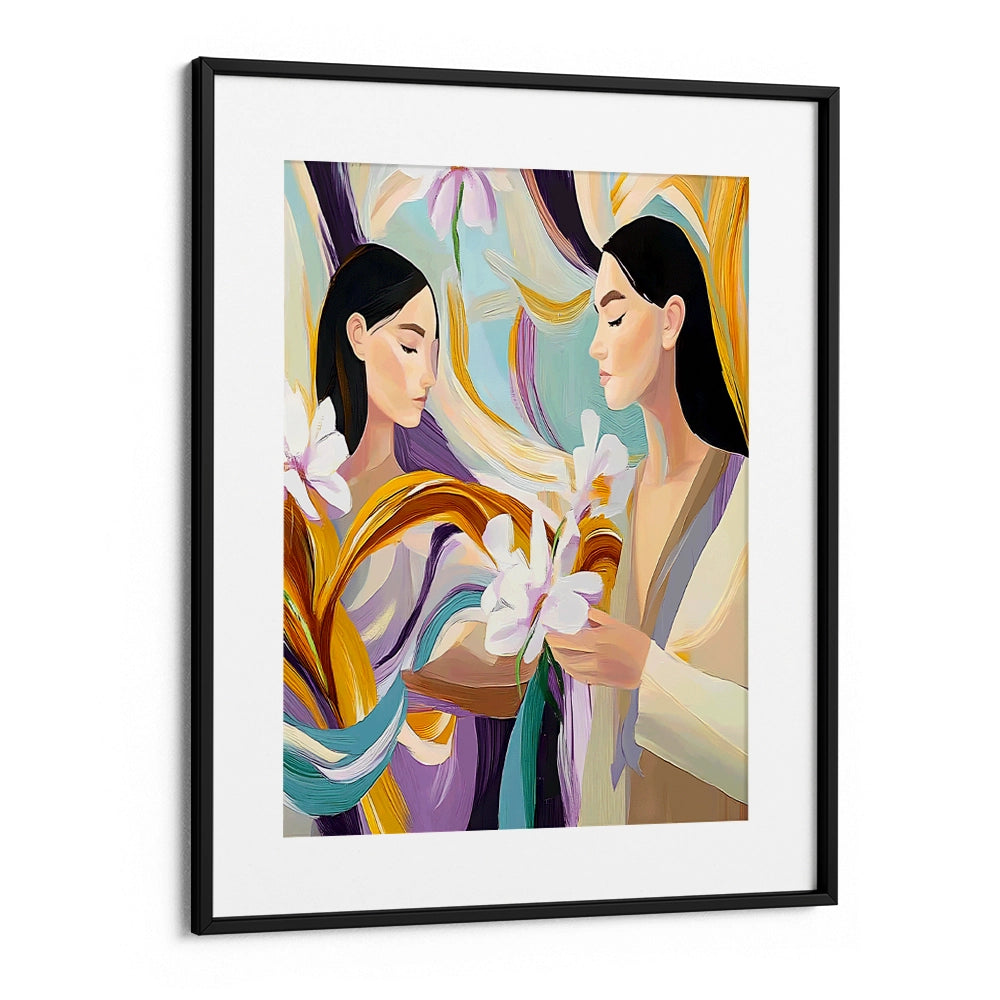 Held Between Us Women Illustration Wall Art Poster - XS / Matte Paper / Rolled Art - Nook At You