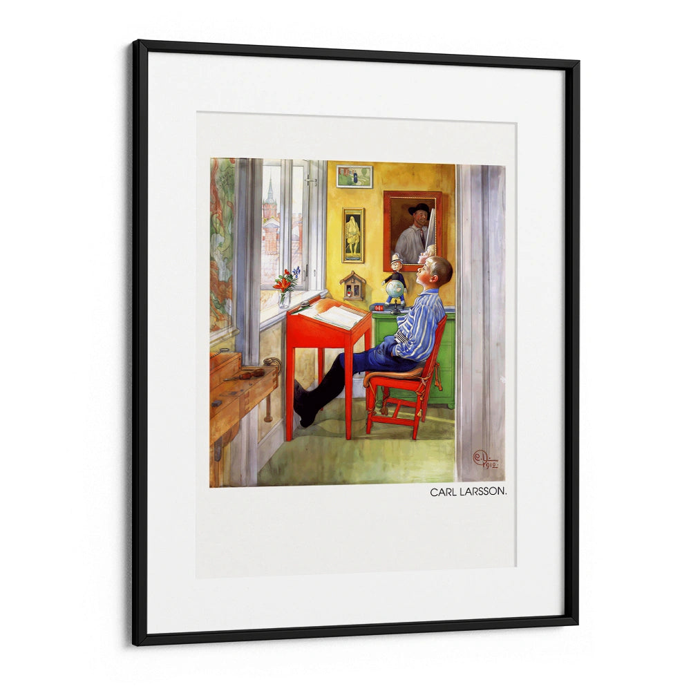 Carl Larsson - Esbjorn Doing His Homework Exhibition Art Poster - XS / Matte Paper / Rolled Art - Nook At You