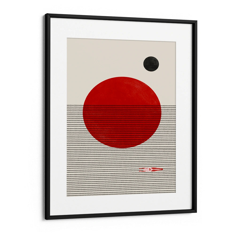 Floating Horizons Abstract Painting for Living Room - XS / Matte Paper / Rolled Art - Nook At You