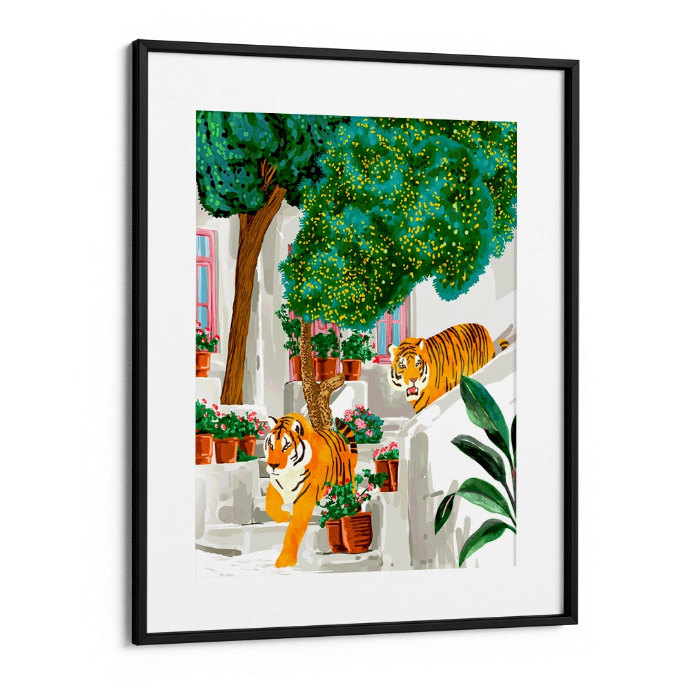 Tigers In Greece Botanical Wall Art - 5XL / Canvas / Rolled Art - Nook At You