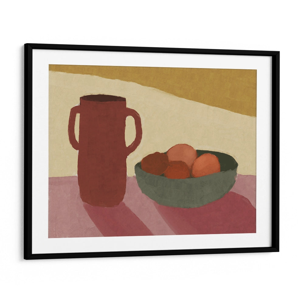 Jug With Peaches Abstract Wall Decor - XS / Matte Paper / Rolled Art - Nook At You