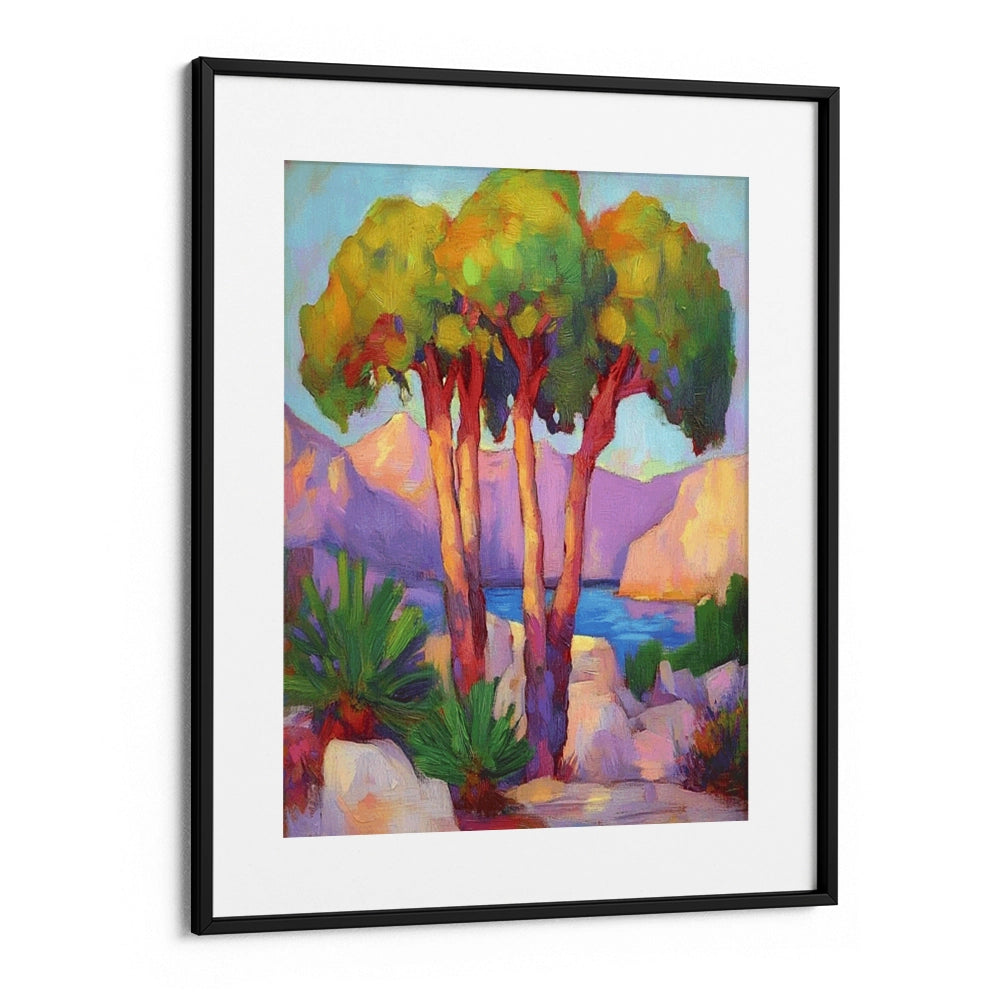 Three Trees By the Sea Landscape Wall Decor - XS / Matte Paper / Rolled Art - Nook At You