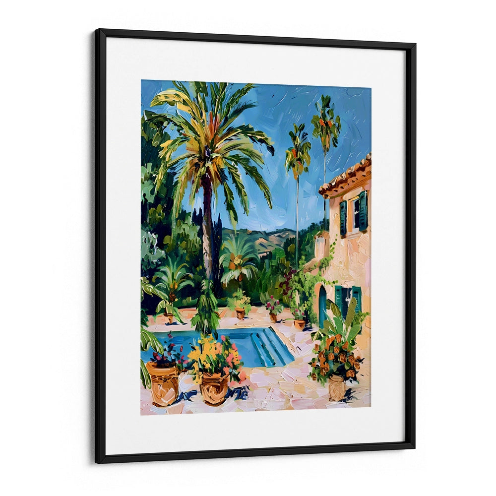 Pool and Palm Landscape Wall Decor - XS / Matte Paper / Rolled Art - Nook At You