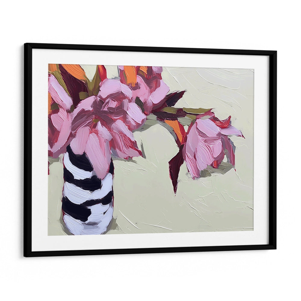 Pink Flowers Botanical Canvas Painting - XS / Matte Paper / Rolled Art - Nook At You