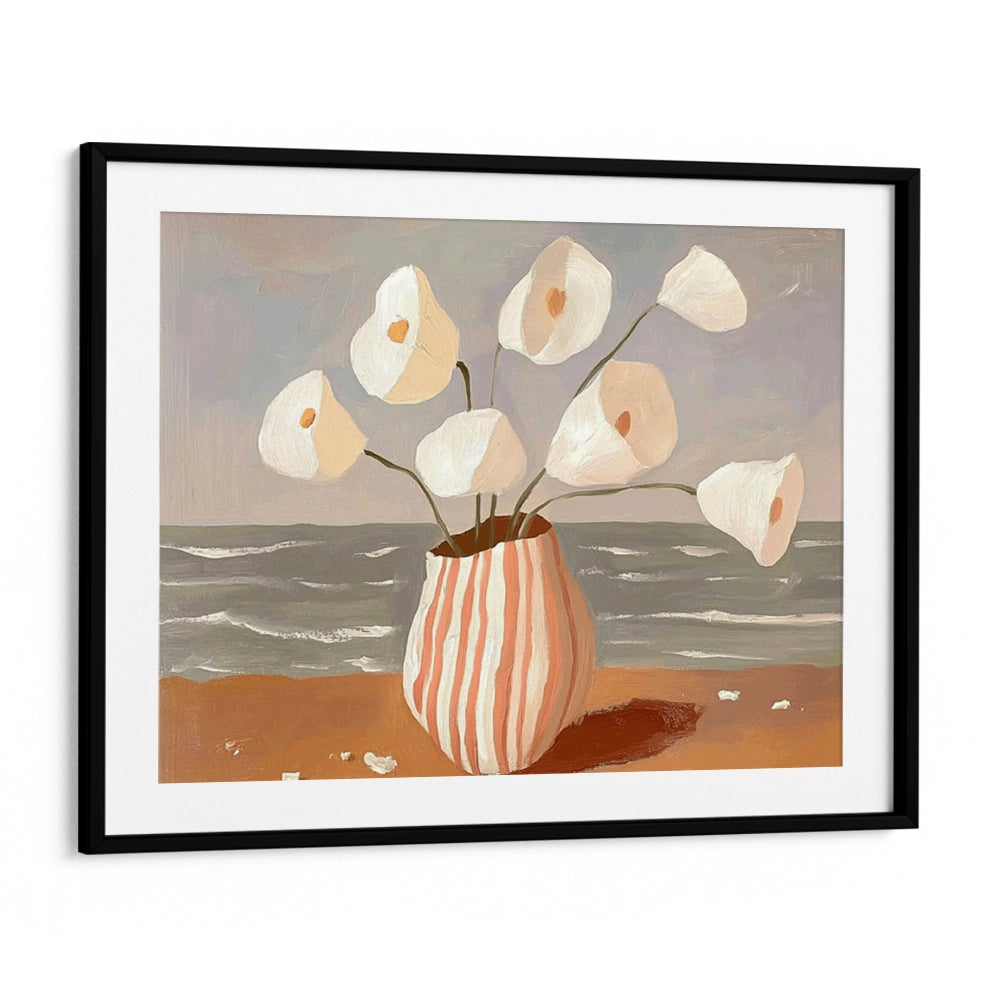 A Vase with White Calla Lilies Botanical Painting - XS / Matte Paper / Rolled Art - Nook At You