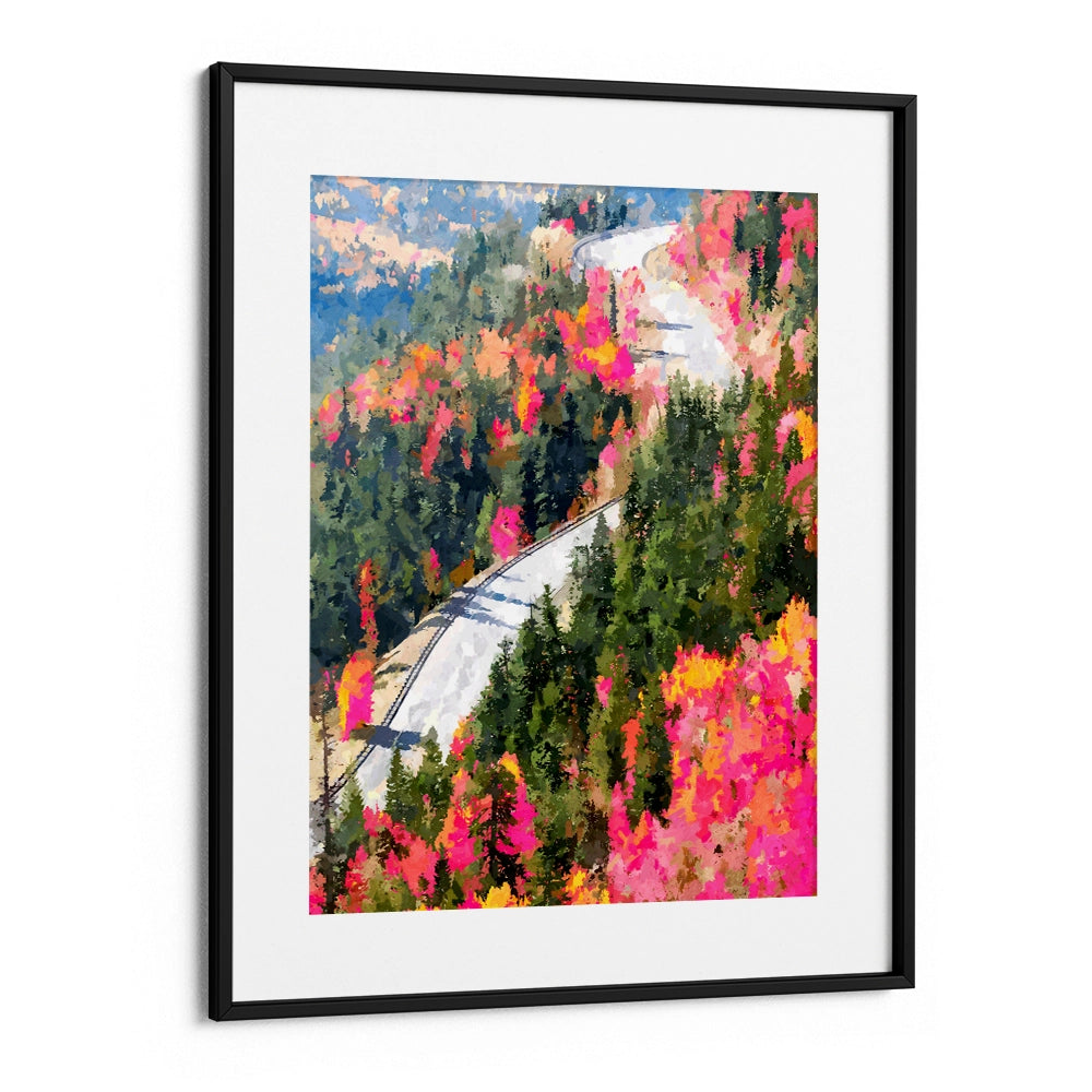 Valley of Pink Trees Landscape Painting - XS / Matte Paper / Rolled Art - Nook At You