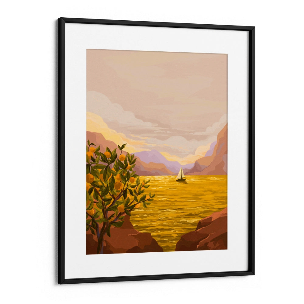 Golden Sunset Landscape Wall Art Print - XS / Matte Paper / Rolled Art - Nook At You