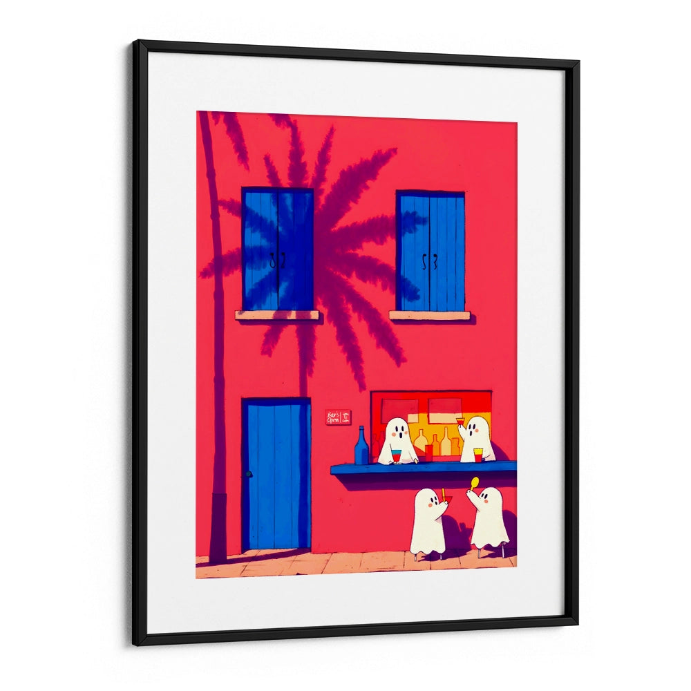 Playful Ghosts At A Bar Wall Art Poster - XS / Matte Paper / Rolled Art - Nook At You