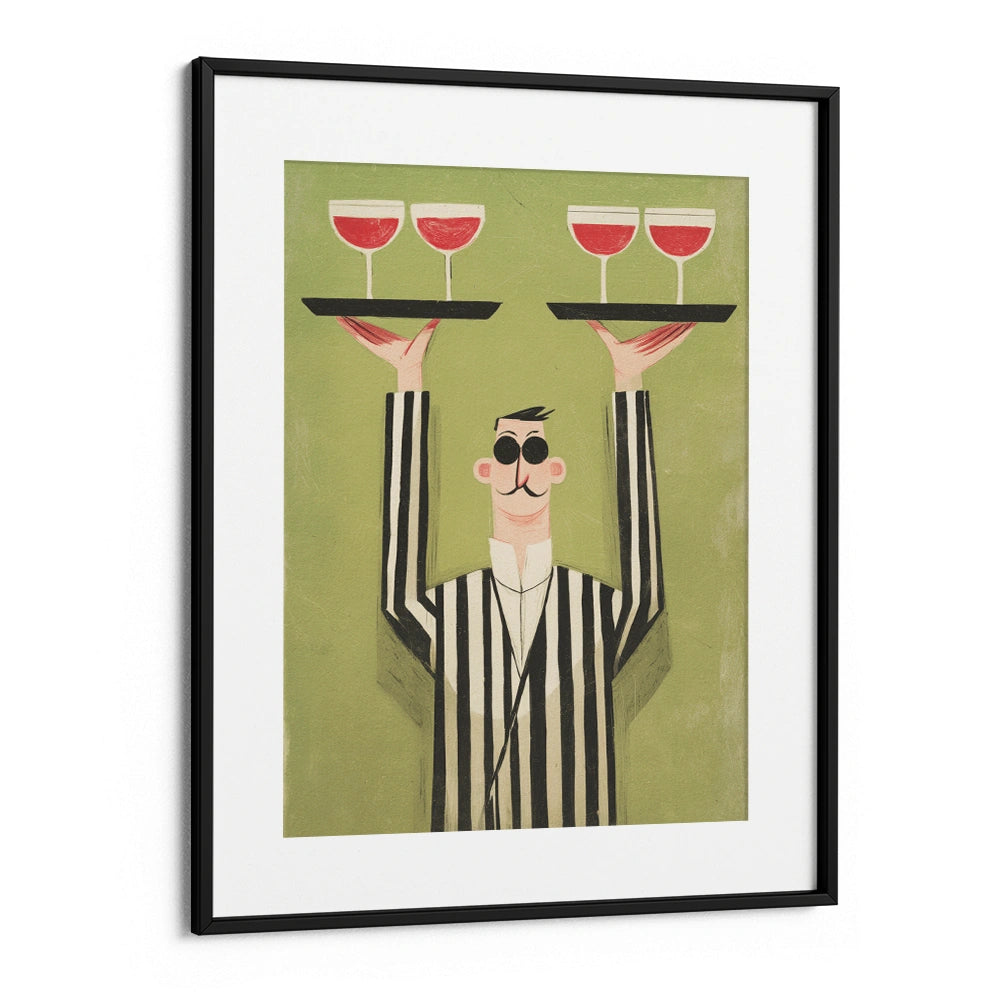 Elegant Waiter Service Gourmet Painting - XS / Matte Paper / Rolled Art - Nook At You