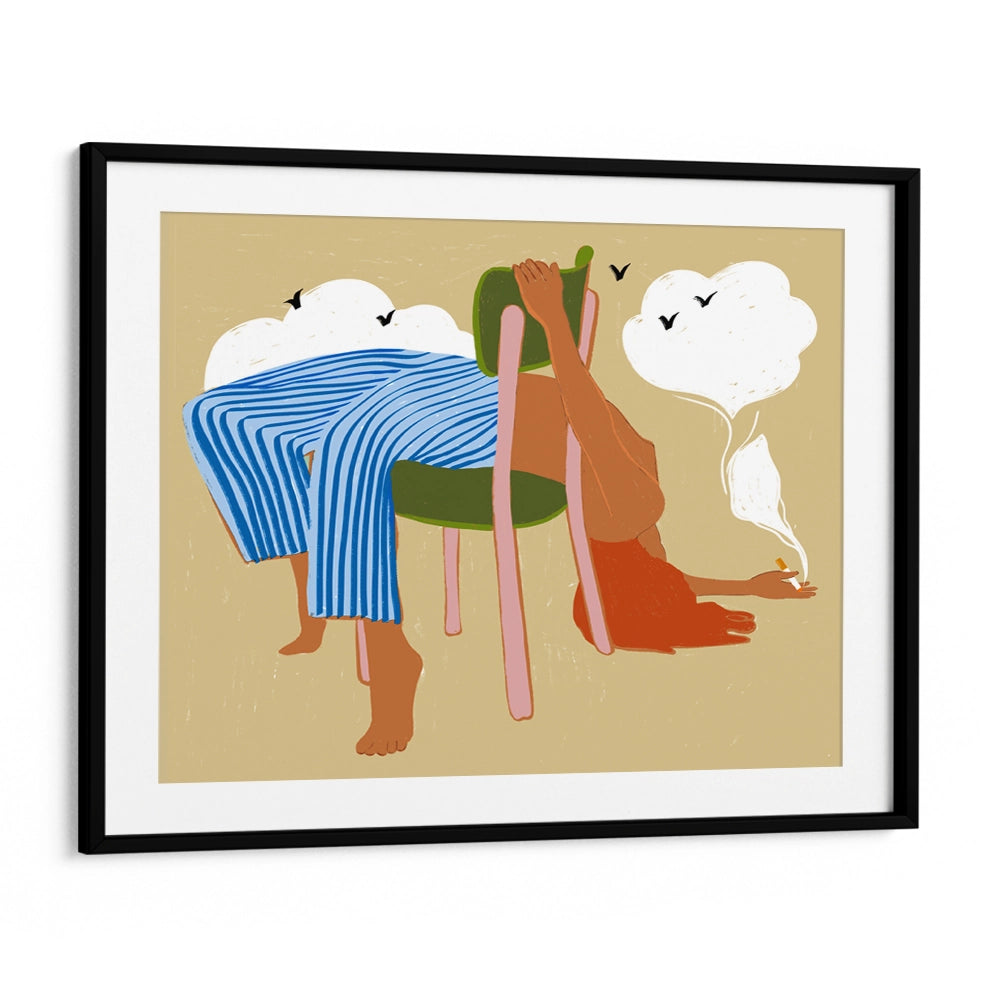 Smoking Up and Making Clouds Boho Canvas Print - XS / Matte Paper / Rolled Art - Nook At You