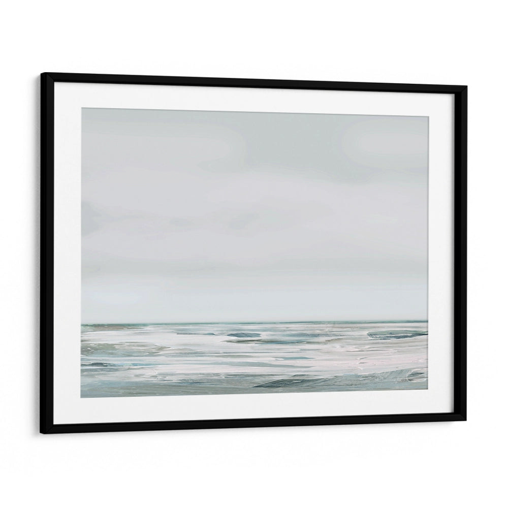 White Day Horizontal Abstract Painting for Living Room - XS / Matte Paper / Rolled Art - Nook At You