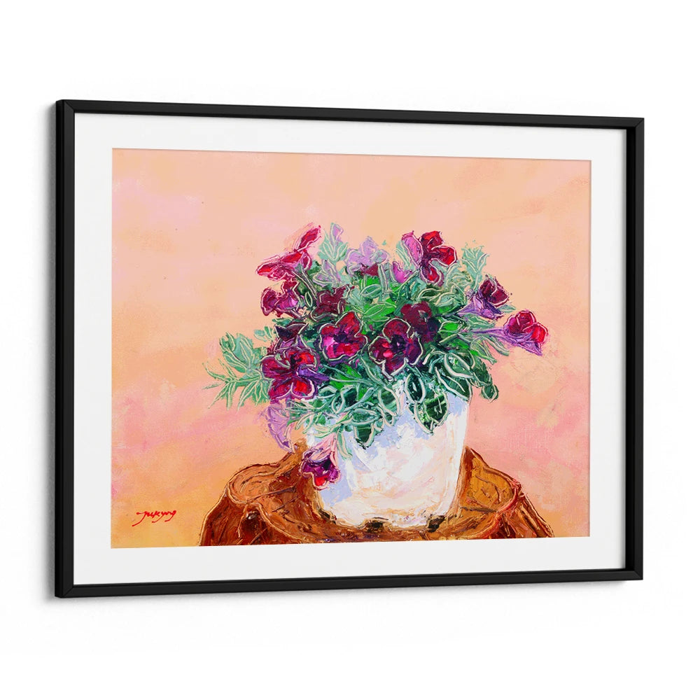 Vibrant Potted Flowers Floral Canvas Wall Art - XS / Matte Paper / Rolled Art - Nook At You