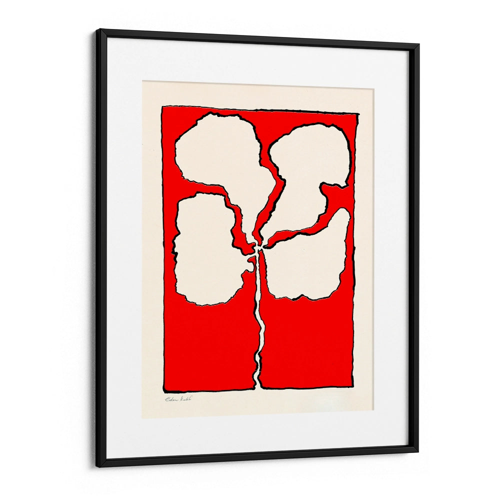 Red Flower Abstract Canvas Painting - XS / Matte Paper / Rolled Art - Nook At You