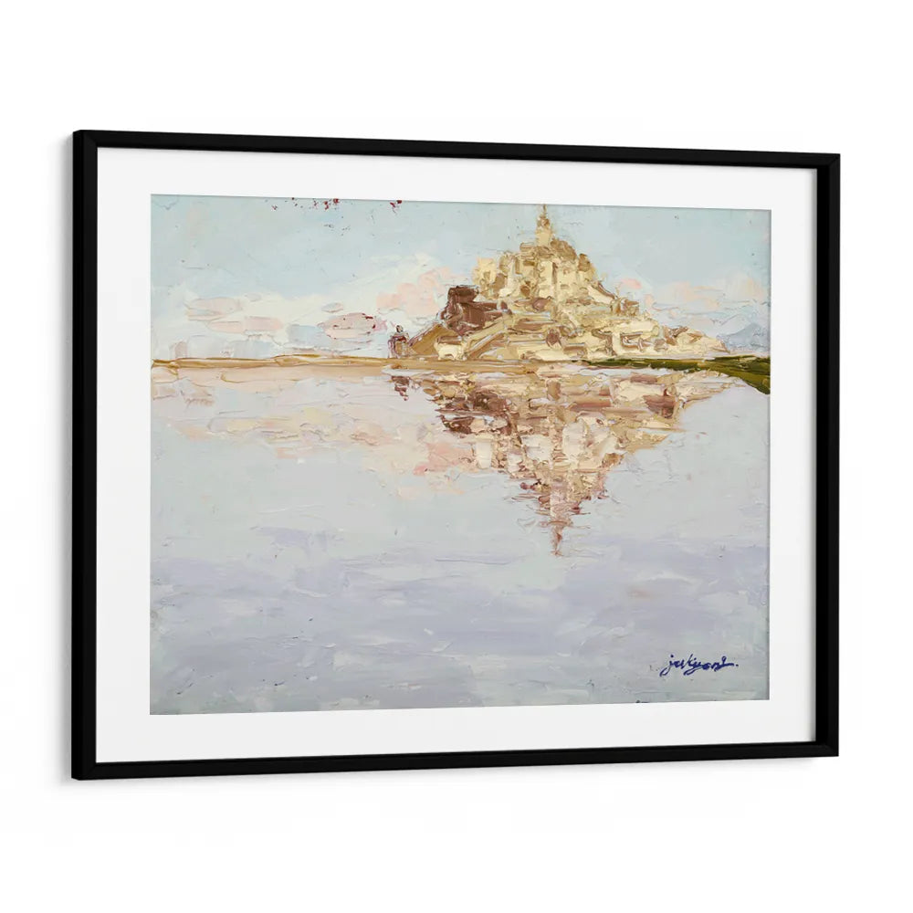 Mont Saint Michel Reflection Landscape Wall Art - XS / Matte Paper / Rolled Art - Nook At You