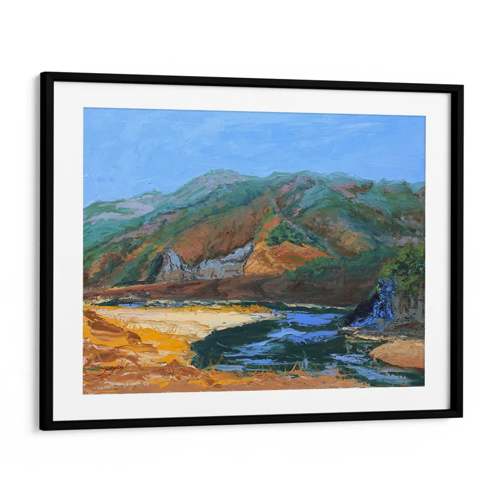 Serene Mountain River Landscape Wall Art Poster - XS / Matte Paper / Rolled Art - Nook At You