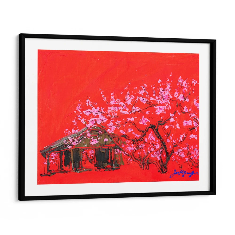 Vibrant Blossom House Abstract Painting For Living Room - XS / Matte Paper / Rolled Art - Nook At You