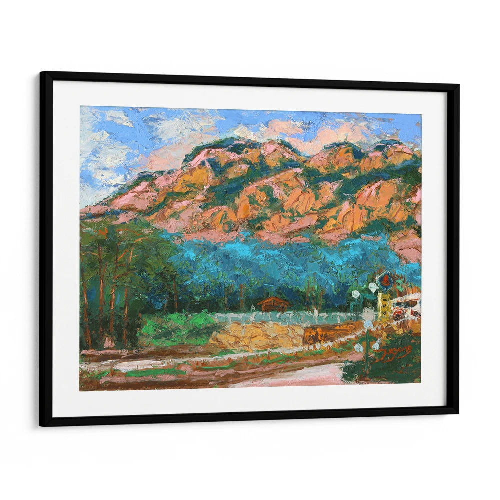 Colorful Mountain Road Landscape Painting - XS / Matte Paper / Rolled Art - Nook At You