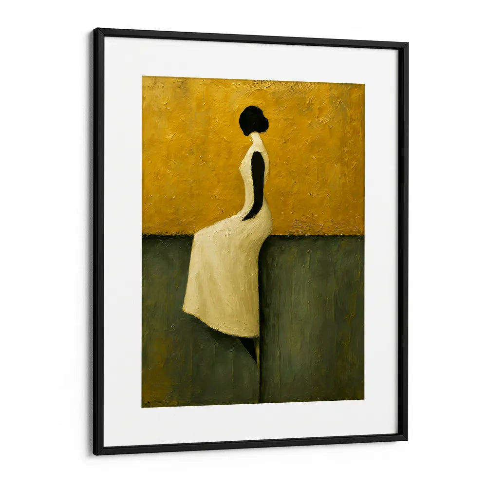 Elegant Woman Sitting Abstract Wall Art - XS / Matte Paper / Rolled Art - Nook At You
