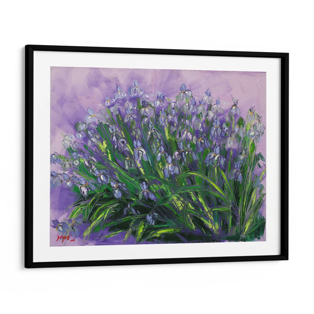 Lush Purple Irises Floral Painting For Living Room - XS / Matte Paper / Rolled Art - Nook At You