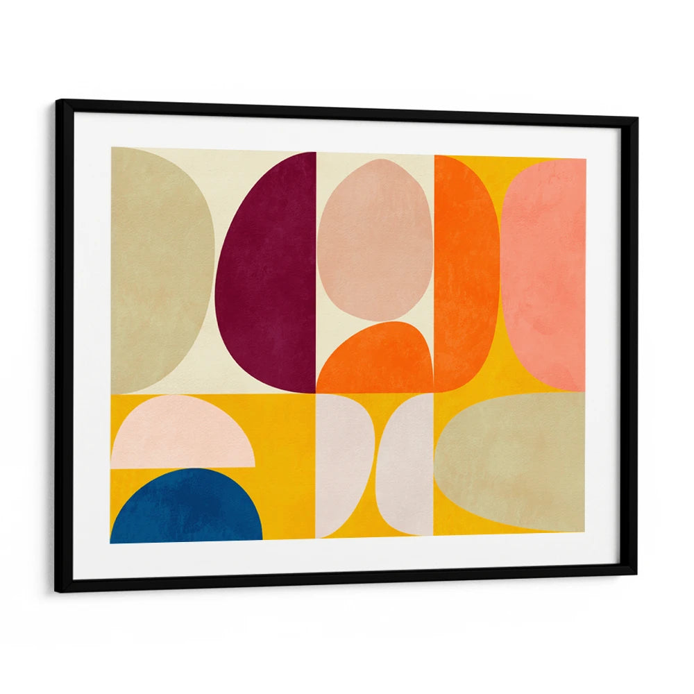 Vivid Bauhaus 2 Abstract Painting for Living Room - XS / Matte Paper / Rolled Art - Nook At You