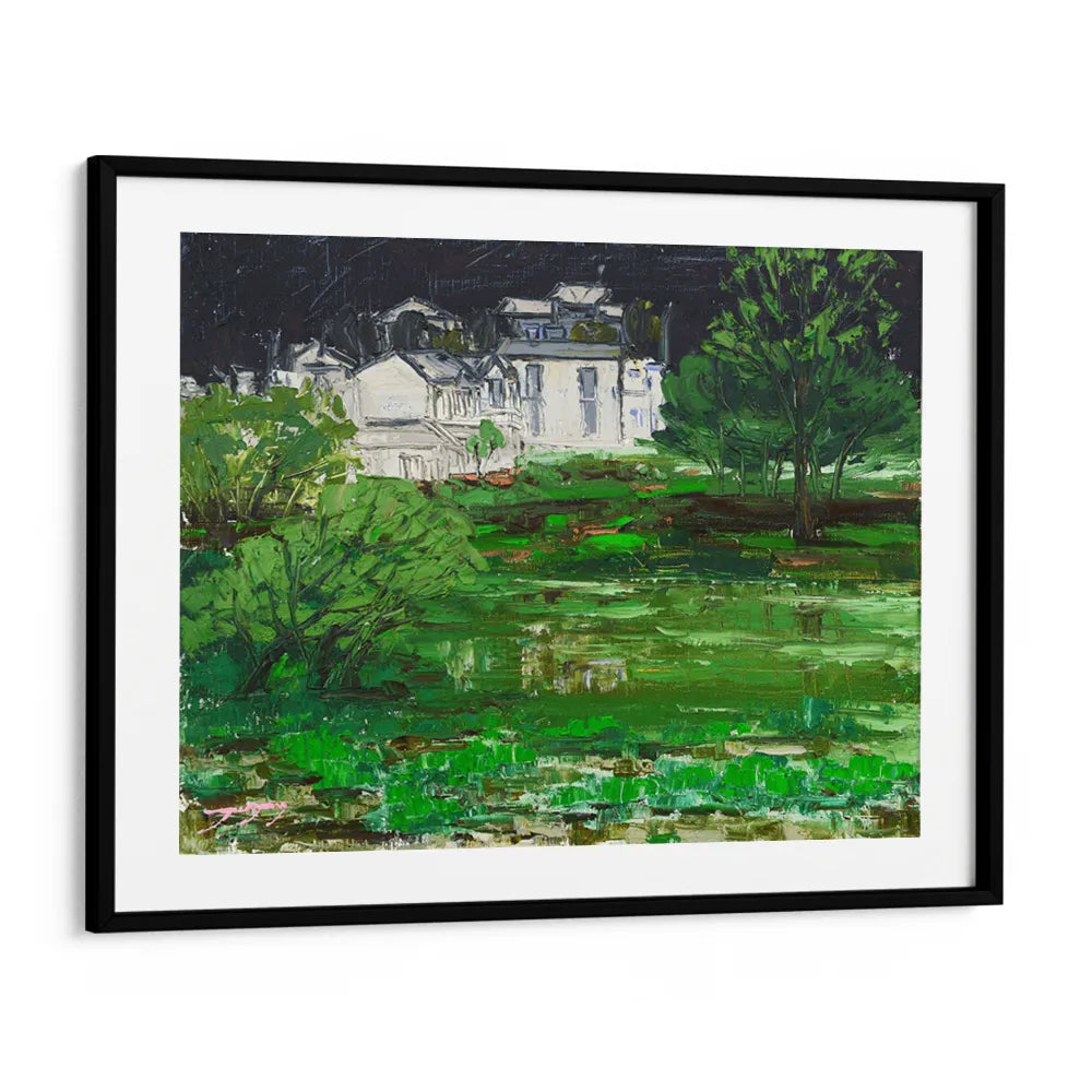 Waterside Mansion Reflections Landscape Wall Art - XS / Matte Paper / Rolled Art - Nook At You