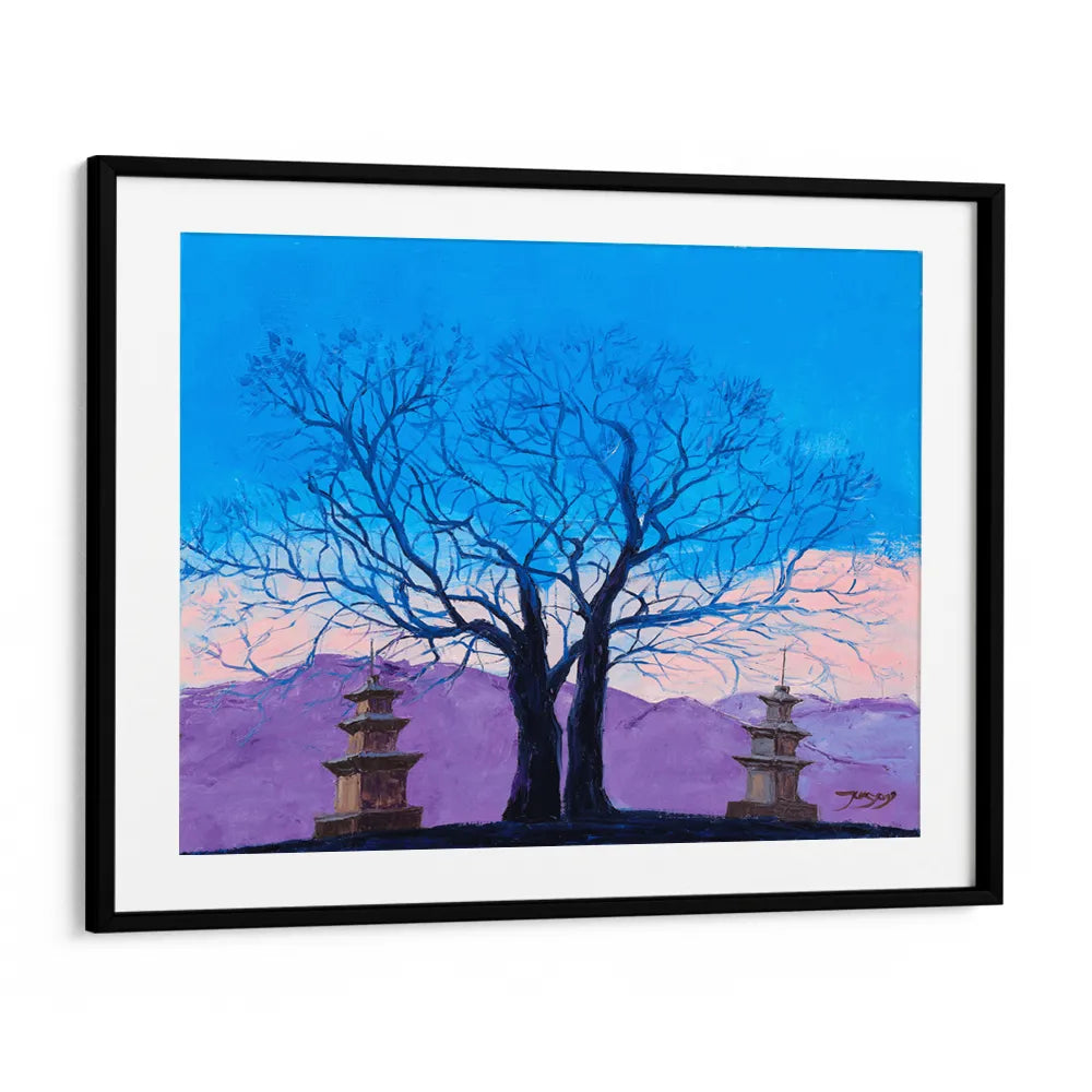 Serene Pagoda Landscape Wall Art Poster For Living Room - XS / Matte Paper / Rolled Art - Nook At You