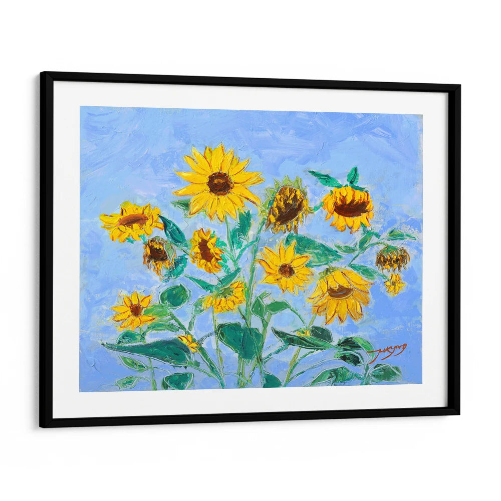 Golden Sunflowers Botanical Painting - XS / Matte Paper / Rolled Art - Nook At You