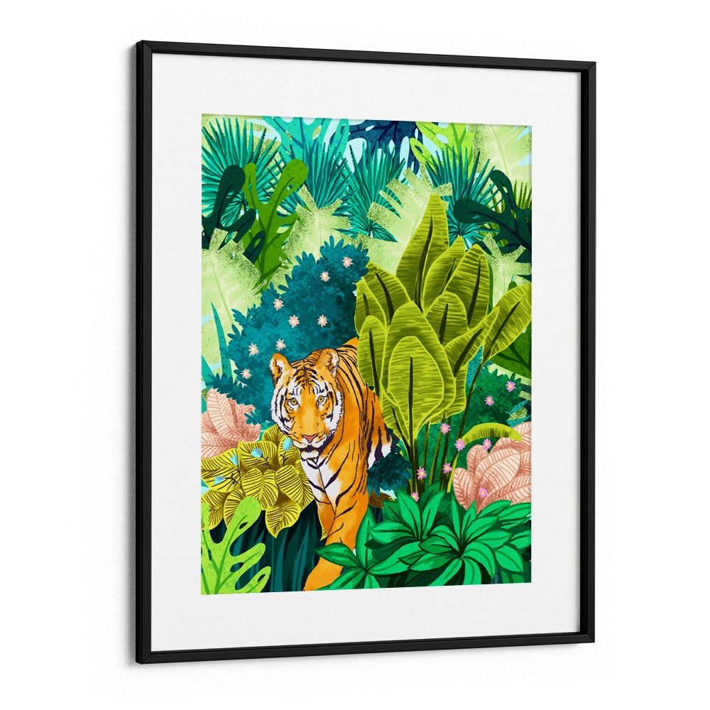 Jungle Tiger Botanical Art Prints - XS / Matte Paper / Rolled Art - Nook At You