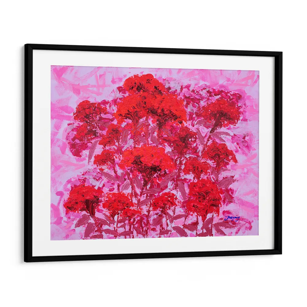 Vibrant Red Floral Garden Botanical Wall Art Print - XS / Matte Paper / Rolled Art - Nook At You